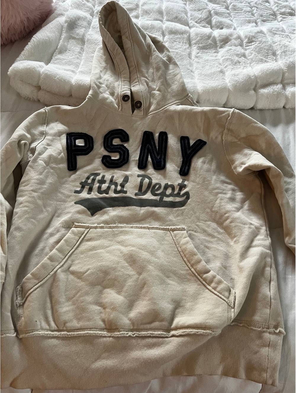 PSNY Boys Medium White and Black Atlantic Dept Hoodie